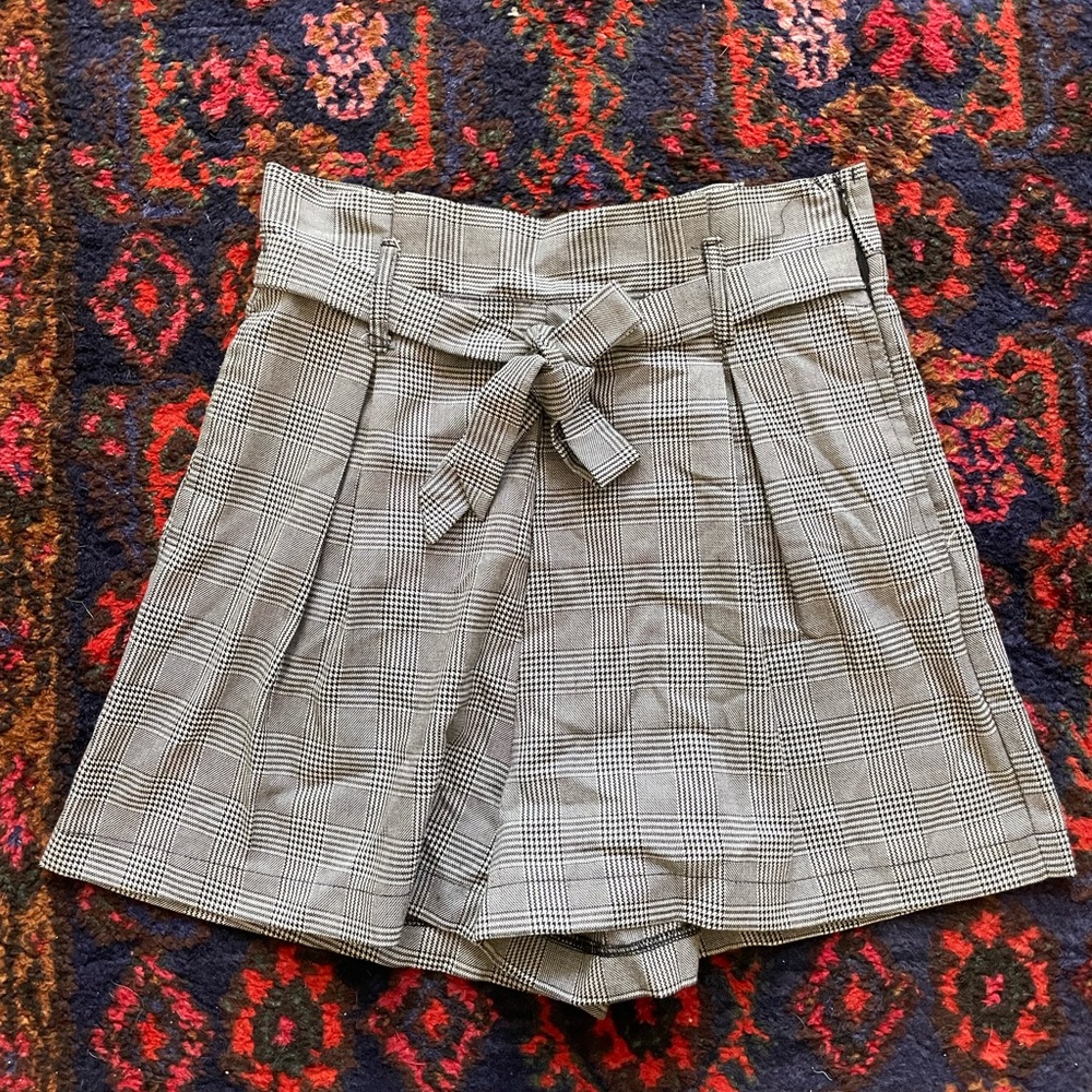Plaid High Waisted Shorts